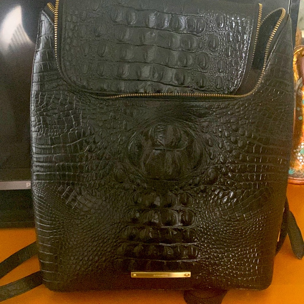 Black Brahmin Black Backpack